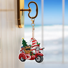 Load image into Gallery viewer, 12PCS Double Sided Diamond Painting Art Keychain Pendant for Beginner(Red Truck)