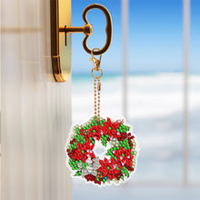 Load image into Gallery viewer, 6 PCS Double Sided Diamond Painting Art Keychain Pendant for Beginners (Wreath)