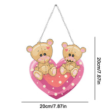 Load image into Gallery viewer, Acrylic Love Bear Single-Sided 5D DIY Diamond Painting Hanging Pendant 20x20cm