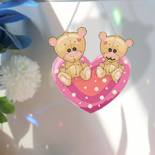 Load image into Gallery viewer, Acrylic Love Bear Single-Sided 5D DIY Diamond Painting Hanging Pendant 20x20cm