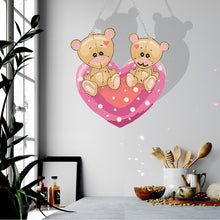 Load image into Gallery viewer, Acrylic Love Bear Single-Sided 5D DIY Diamond Painting Hanging Pendant 20x20cm