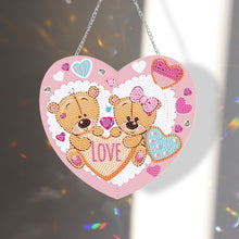 Load image into Gallery viewer, Acrylic Love Bear Single-Sided 5D DIY Diamond Painting Hanging Pendant 20x20cm