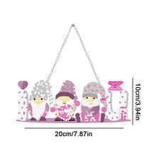 Load image into Gallery viewer, Acrylic Love Gnome Single-Sided 5D DIY Diamond Painting Hanging Pendant 20x10cm