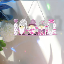 Load image into Gallery viewer, Acrylic Love Gnome Single-Sided 5D DIY Diamond Painting Hanging Pendant 20x10cm