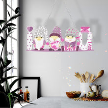Load image into Gallery viewer, Acrylic Love Gnome Single-Sided 5D DIY Diamond Painting Hanging Pendant 20x10cm