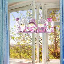 Load image into Gallery viewer, Acrylic Love Gnome Single-Sided 5D DIY Diamond Painting Hanging Pendant 20x10cm