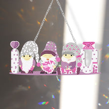 Load image into Gallery viewer, Acrylic Love Gnome Single-Sided 5D DIY Diamond Painting Hanging Pendant 20x10cm