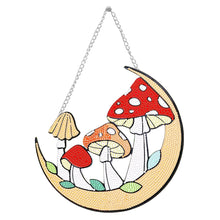 Load image into Gallery viewer, Acrylic Moon Mushroom Single-Sided DIY Diamond Painting Hanging Pendant 20x20cm