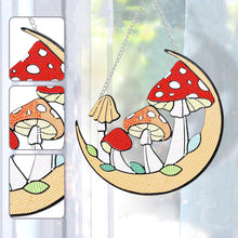 Load image into Gallery viewer, Acrylic Moon Mushroom Single-Sided DIY Diamond Painting Hanging Pendant 20x20cm