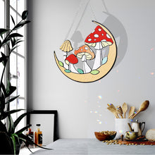 Load image into Gallery viewer, Acrylic Moon Mushroom Single-Sided DIY Diamond Painting Hanging Pendant 20x20cm