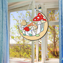 Load image into Gallery viewer, Acrylic Moon Mushroom Single-Sided DIY Diamond Painting Hanging Pendant 20x20cm
