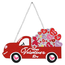 Load image into Gallery viewer, Acrylic Love Truck Single-Sided 5D DIY Diamond Painting Hanging Pendant 20x15cm