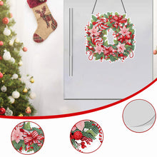 Load image into Gallery viewer, Christmas Special Shaped Diamond Painting Hanging Wreath (Candy and Flowers)