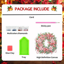 Load image into Gallery viewer, Christmas Special Shaped Diamond Painting Hanging Wreath (Candy and Flowers)