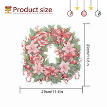 Load image into Gallery viewer, Christmas Special Shaped Diamond Painting Hanging Wreath (Candy and Flowers)