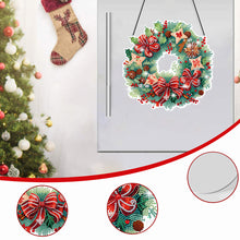 Load image into Gallery viewer, Christmas Special Shaped Diamond Painting Hanging Wreath (Flowers and Biscuits)
