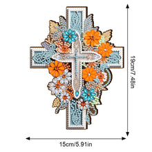 Load image into Gallery viewer, Wooden Cross 5D DIY Diamond Painting Hanging Pendant for Garden Window Decor(01)