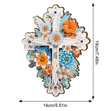 Load image into Gallery viewer, Wooden Cross 5D DIY Diamond Painting Hanging Pendant for Garden Window Decor(02)