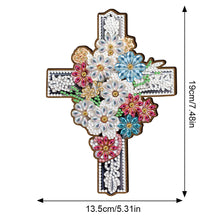Load image into Gallery viewer, Wooden Cross 5D DIY Diamond Painting Hanging Pendant for Garden Window Decor(03)