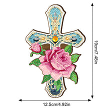 Load image into Gallery viewer, Wooden Cross 5D DIY Diamond Painting Hanging Pendant for Garden Window Decor(05)