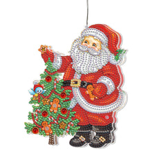 Load image into Gallery viewer, Special Shape Diamond Art Hanging Lamp Diamond Art Handmade Craft (Santa)