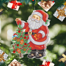 Load image into Gallery viewer, Special Shape Diamond Art Hanging Lamp Diamond Art Handmade Craft (Santa)