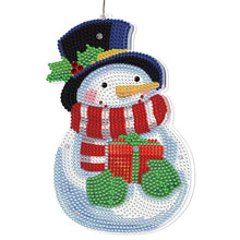 Load image into Gallery viewer, Special Shape Diamond Art Hanging Lamp Diamond Art Handmade Craft (Xmas Snowman)