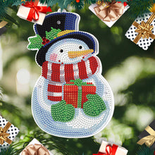 Load image into Gallery viewer, Special Shape Diamond Art Hanging Lamp Diamond Art Handmade Craft (Xmas Snowman)
