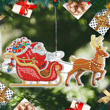 Load image into Gallery viewer, Special Shape Diamond Art Hanging Lamp Diamond Art Handmade Craft (Christmas #5)
