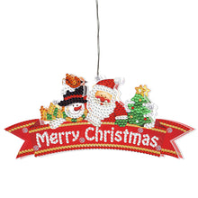 Load image into Gallery viewer, Special Shape Diamond Art Hanging Lamp Diamond Art Handmade Craft (Christmas #6)