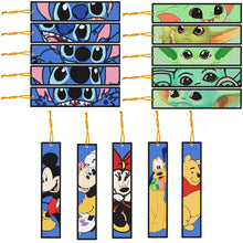 Load image into Gallery viewer, 15 PCS Diamond Painting Bookmarks for Reading Lover (Cartoon Disneyland)