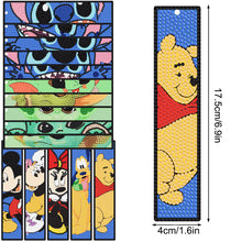 Load image into Gallery viewer, 15 PCS Diamond Painting Bookmarks for Reading Lover (Cartoon Disneyland)