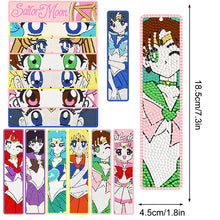 Load image into Gallery viewer, 14 PCS Diamond Painting Bookmarks for Reading Lover(Pretty Guardian Sailor Moon)
