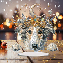Load image into Gallery viewer, Diamond Painting Desktop Decor for Home Office Desktop Decor (Crown Sheepdog)