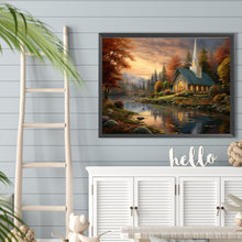 Load image into Gallery viewer, Diamond Painting - Full Round - village church (40*30CM)