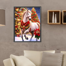 Load image into Gallery viewer, Diamond Painting - Full Round - Christmas white horse (30*40CM)