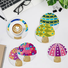 Load image into Gallery viewer, 8 PCS Acrylic Diamond Painting Art Coaster Kit with Holder (Mushroom)