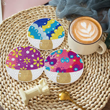 Load image into Gallery viewer, 8 PCS Acrylic Diamond Painting Art Coaster Kit with Holder (Mushroom)