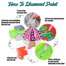 Load image into Gallery viewer, 8 PCS Acrylic Diamond Painting Art Coaster Kit with Holder (Mushroom)
