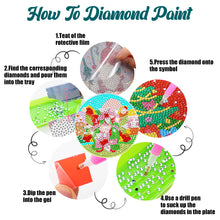 Load image into Gallery viewer, 8 PCS Acrylic Diamond Painting Art Coaster Kit with Holder (Garden Gnome)