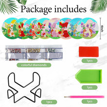 Load image into Gallery viewer, 8 PCS Acrylic Diamond Painting Art Coaster Kit with Holder (Garden Gnome)