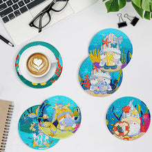 Load image into Gallery viewer, 8 PCS Acrylic Diamond Painting Art Coaster Kit with Holder (Marine Gnome)