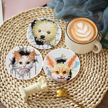 Load image into Gallery viewer, 8 PCS Acrylic Diamond Painting Art Coaster Kit with Holder(Critters in the Hole)