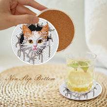 Load image into Gallery viewer, 8 PCS Acrylic Diamond Painting Art Coaster Kit with Holder(Critters in the Hole)