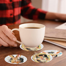 Load image into Gallery viewer, 8 PCS Acrylic Diamond Painting Art Coaster Kit with Holder(Critters in the Hole)