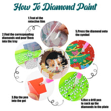 Load image into Gallery viewer, 8 PCS Acrylic Diamond Painting Art Coaster Kit with Holder(Critters in the Hole)