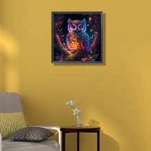 Load image into Gallery viewer, Diamond Painting - Full Round - glowing owl (50*50CM)