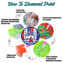 Load image into Gallery viewer, 9 PCS Acrylic Diamond Painting Coasters Kits with Holder for Adults Kids (Gnome)