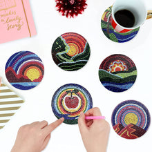Load image into Gallery viewer, 9 PCS Acrylic Diamond Painting Coasters Kits with Holder for Adults (Sun Stars)
