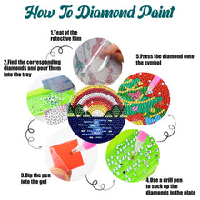 Load image into Gallery viewer, 9 PCS Acrylic Diamond Painting Coasters Kits with Holder for Adults (Sun Stars)